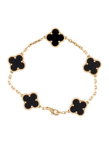 Van Cleef & Arpels Link Vintage Alhambra Bracelet, 5 Motifs