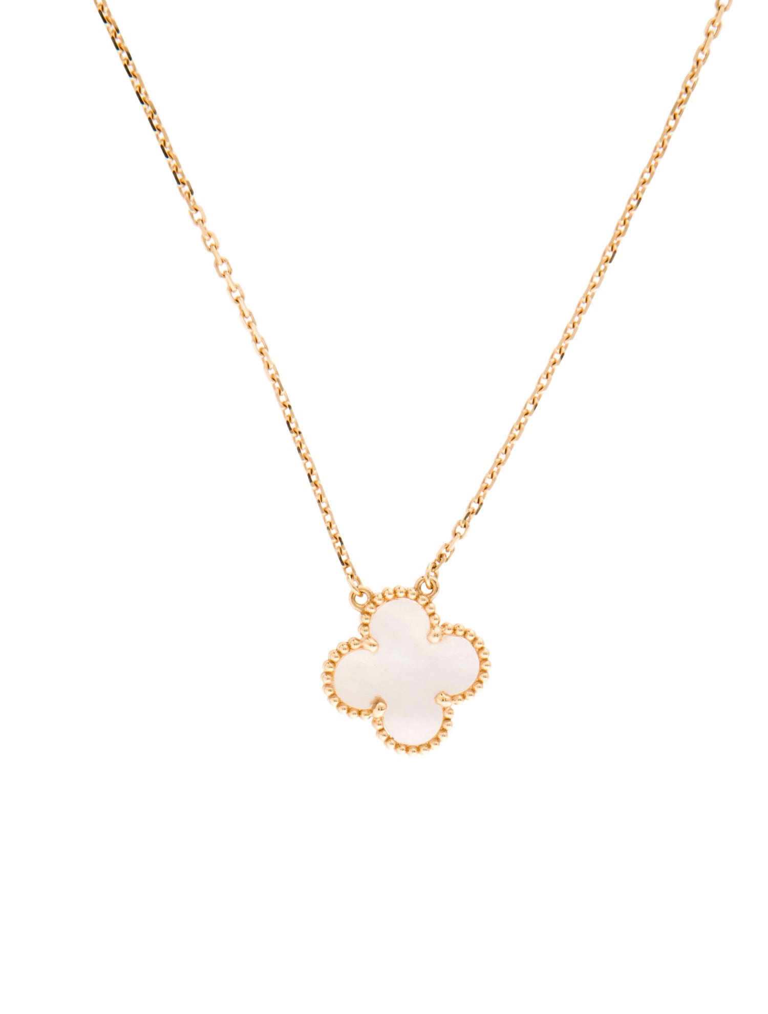 Van Cleef & Arpels Mother of Pearl Vintage Alhambra Necklace