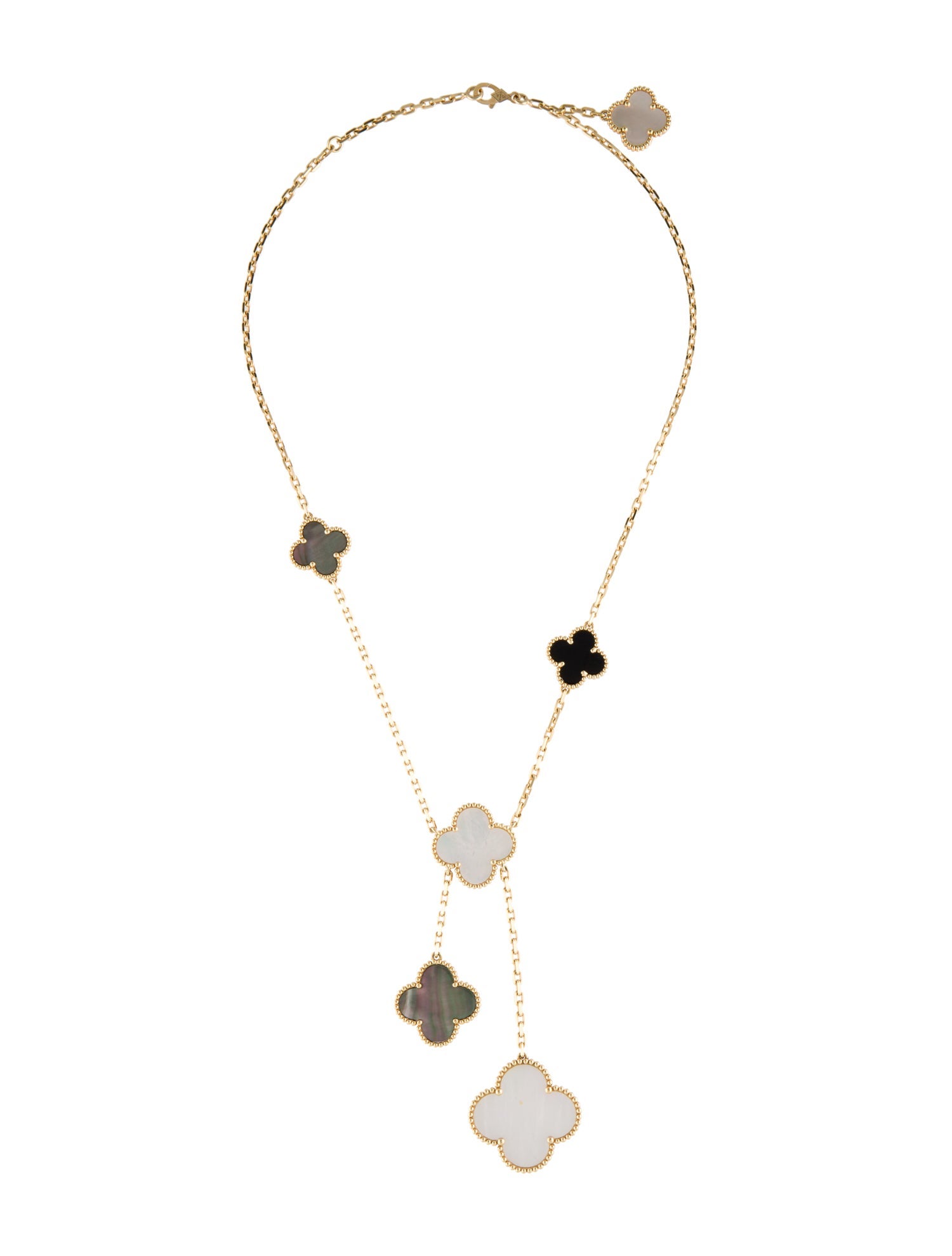 Van Cleef & Arpels Mother Of Pearl 6 Motifs Magic Alhambra Necklace