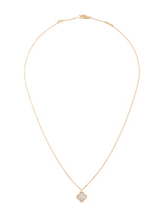 Van Cleef & Arpels Mother Of Pearl Sweet Alhambra Pendant Necklace