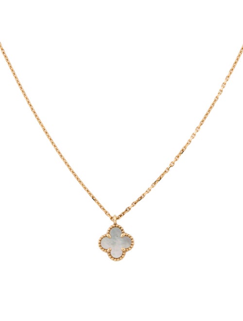 Van Cleef & Arpels Mother of Pearl Sweet Alhambra Pendant Necklace