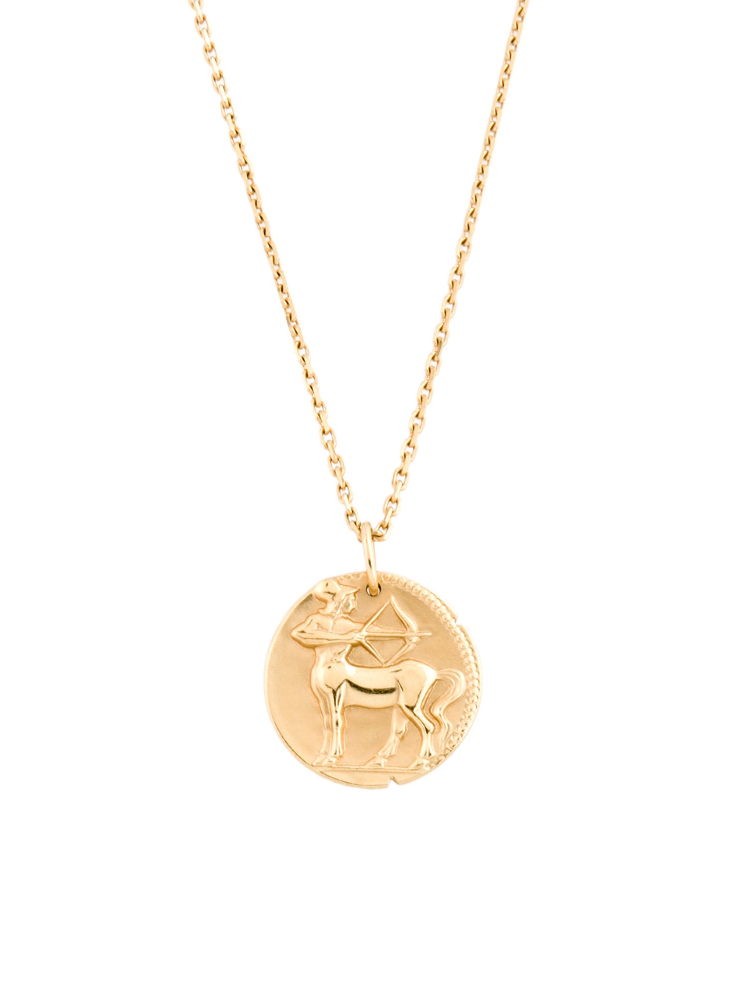 Van Cleef & Arpels Zodiaque Medal Sagittarii Pendant Trace Chain