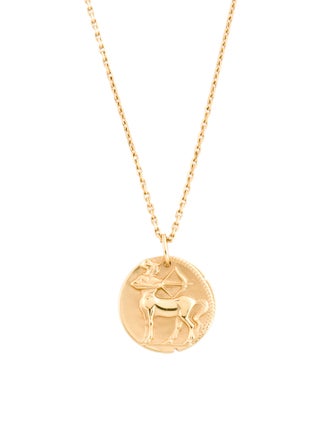 Van Cleef & Arpels Zodiaque Medal Sagittarii Pendant Trace Chain