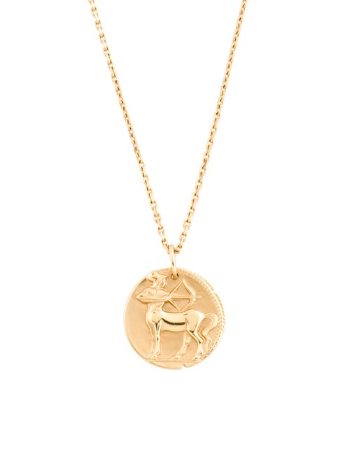 Van Cleef & Arpels Zodiaque Medal Sagittarii Pendant Trace Chain