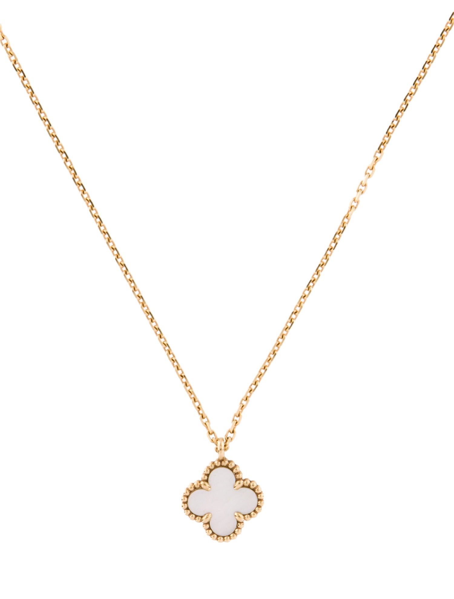 Van Cleef & Arpels Mother of Pearl Sweet Alhambra Pendant Necklace