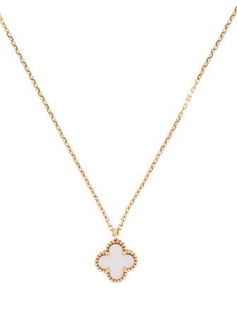 Van Cleef & Arpels Mother of Pearl Sweet Alhambra Pendant Necklace