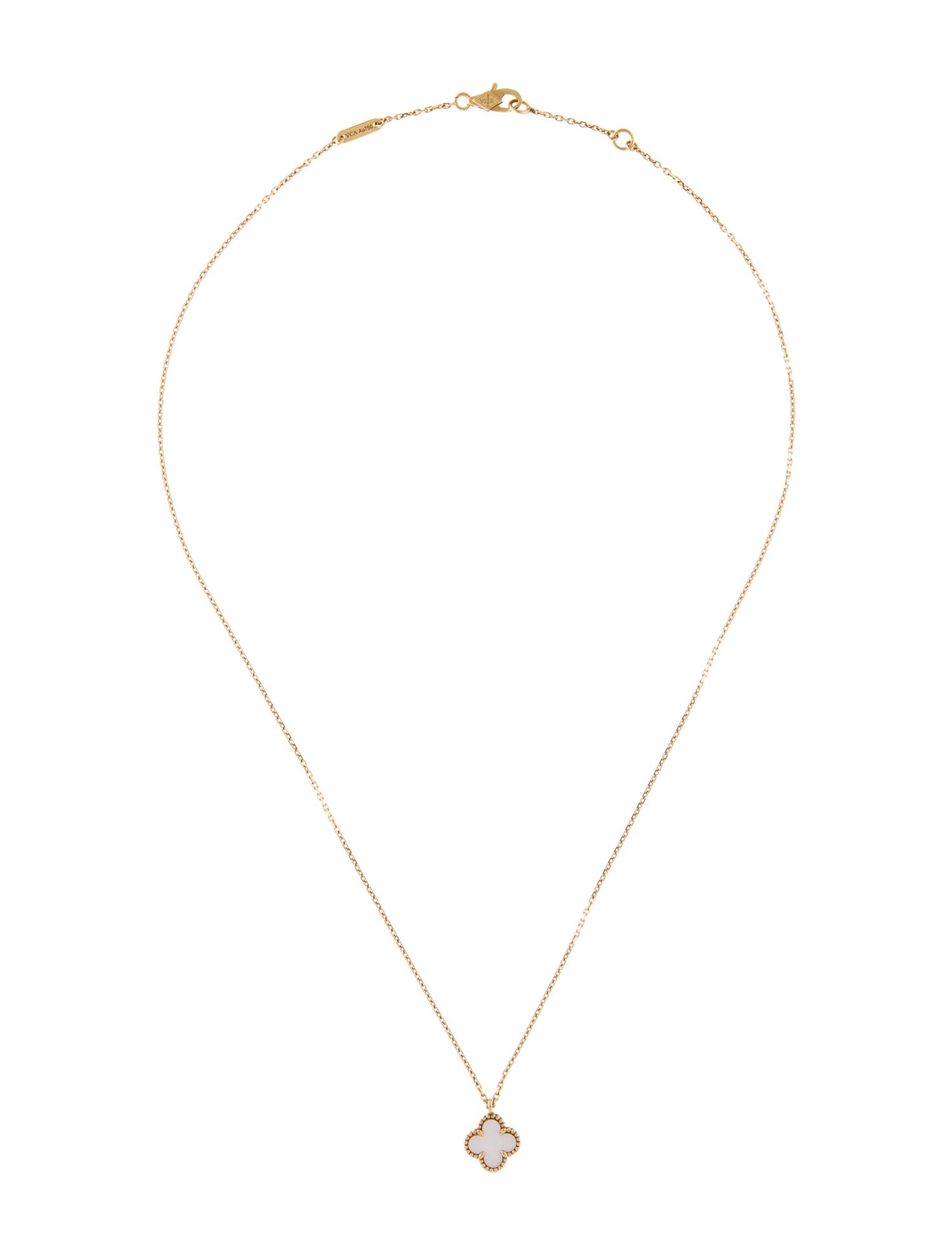 Van Cleef & Arpels Mother of Pearl Sweet Alhambra Pendant Necklace