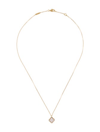 Van Cleef & Arpels Mother of Pearl Sweet Alhambra Pendant Necklace