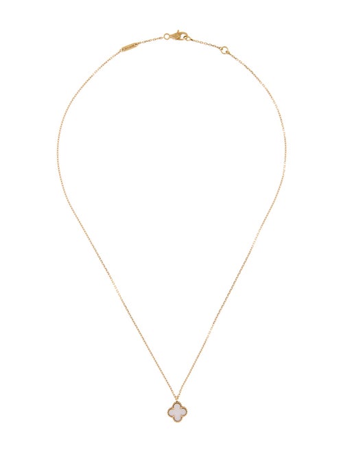 Van Cleef & Arpels Mother of Pearl Sweet Alhambra Pendant Necklace