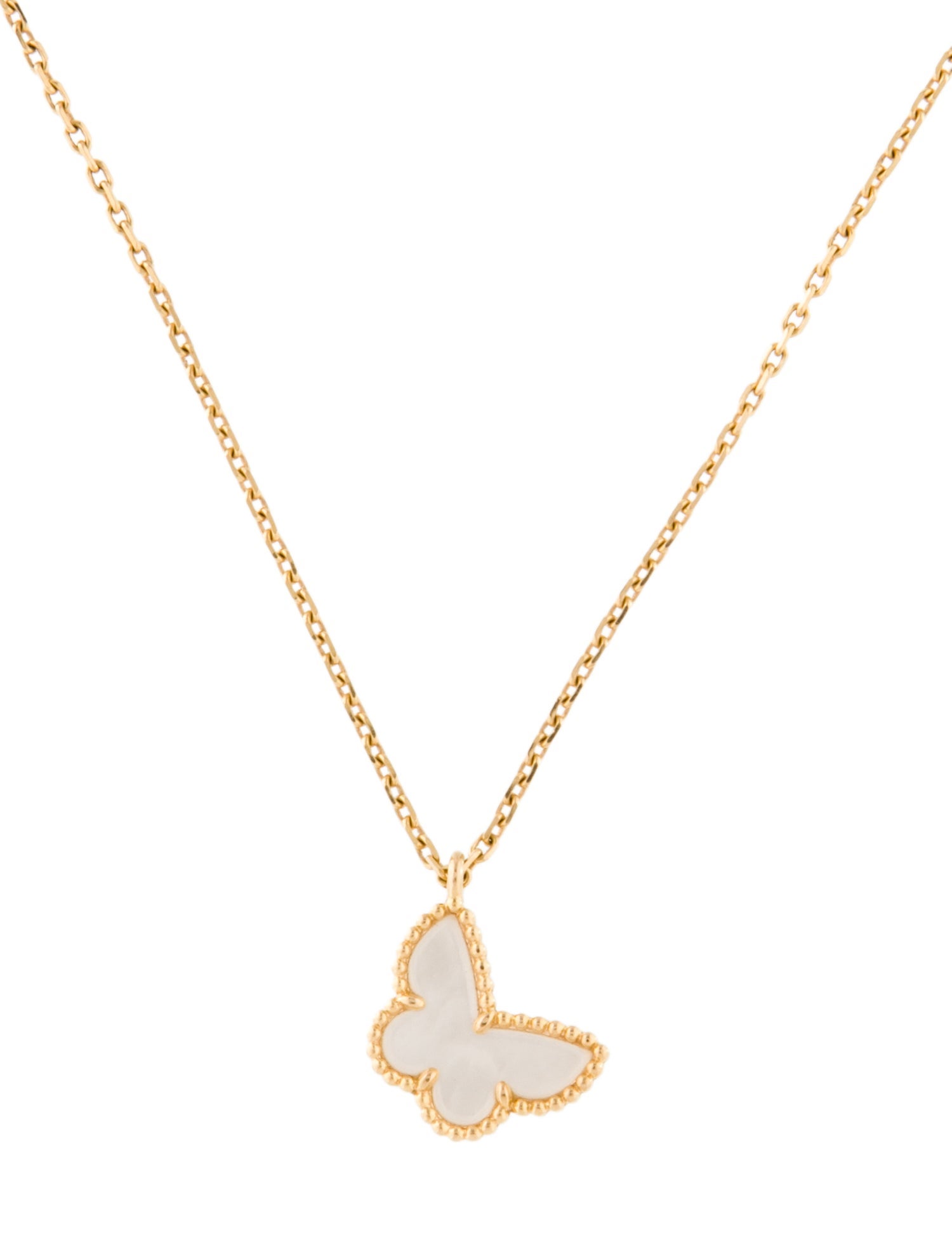 Van Cleef & Arpels Mother of Pearl Sweet Butterflies Pendant Necklace