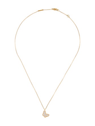 Van Cleef & Arpels Mother of Pearl Sweet Butterflies Pendant Necklace