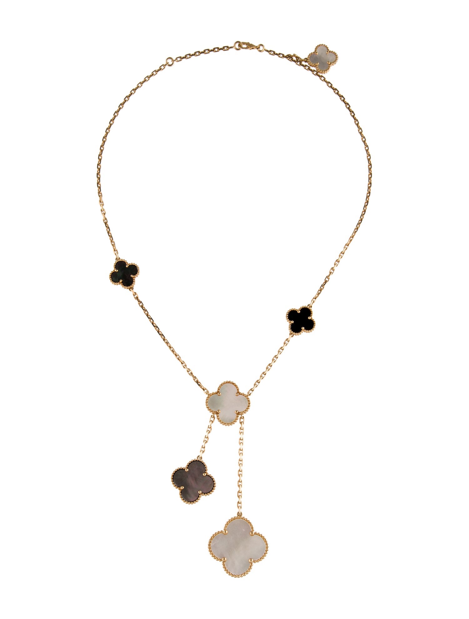 Van Cleef & Arpels Mother of Pearl Magic Alhambra Necklace, 6 Motifs
