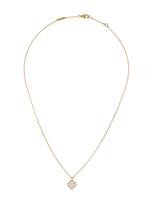 Van Cleef & Arpels Mother Of Pearl Sweet Alhambra Pendant Necklace