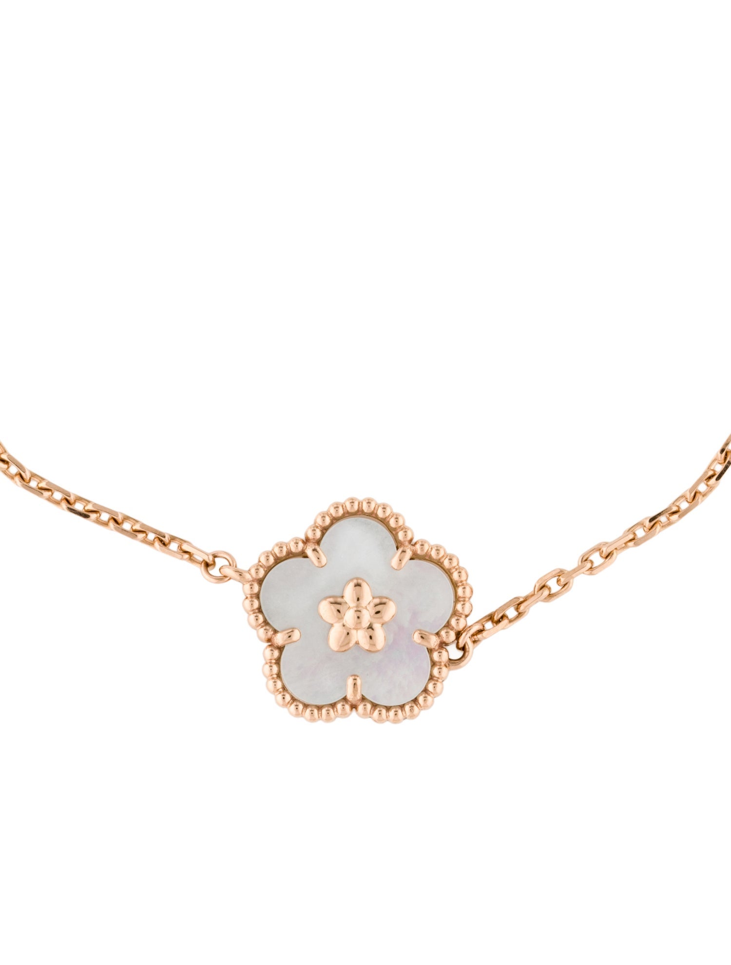 Van Cleef & Arpels Mother of Pearl Plum Blossom Lucky Spring Bracelet