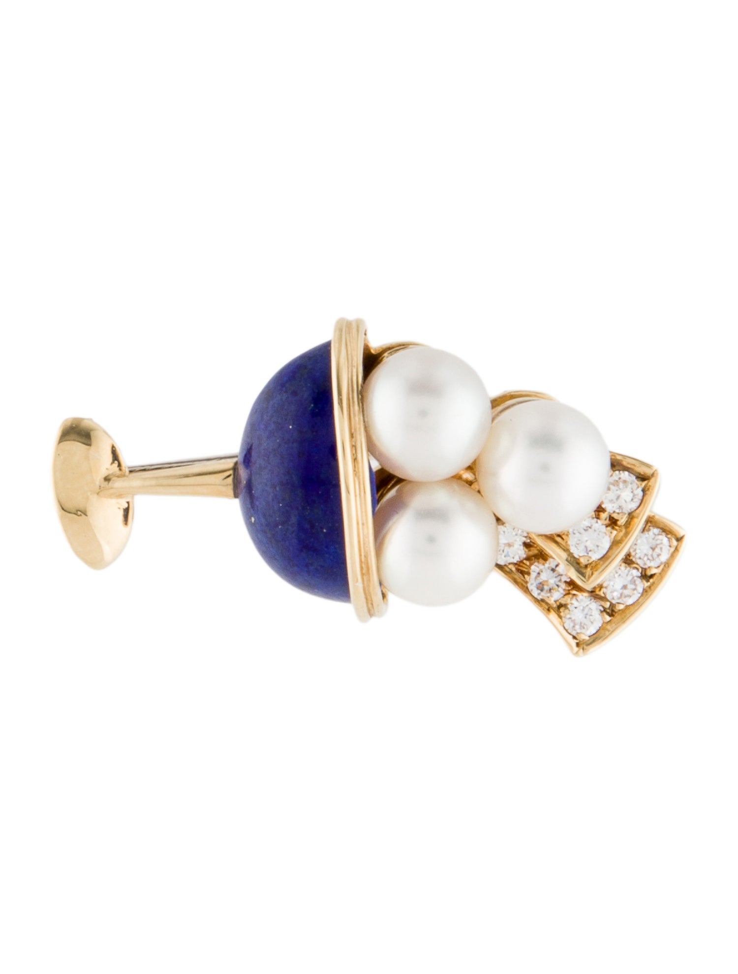Van Cleef & Arpels Vintage Pearl & Diamond Parfait Brooch Pin