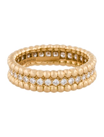 Van Cleef & Arpels 1 Row Perlée Diamond Ring