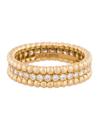 Van Cleef & Arpels 1 Row Perlée Diamond Ring