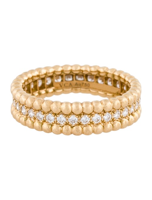 Van Cleef & Arpels 1 Row Perlée Diamond Ring