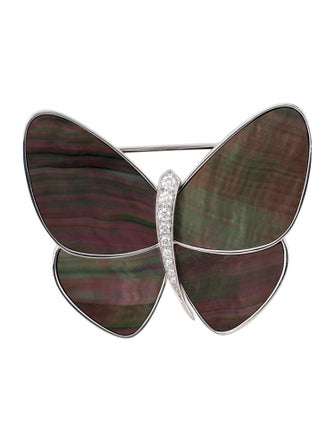 Van Cleef & Arpels Mother of Pearl Butterfly Clip