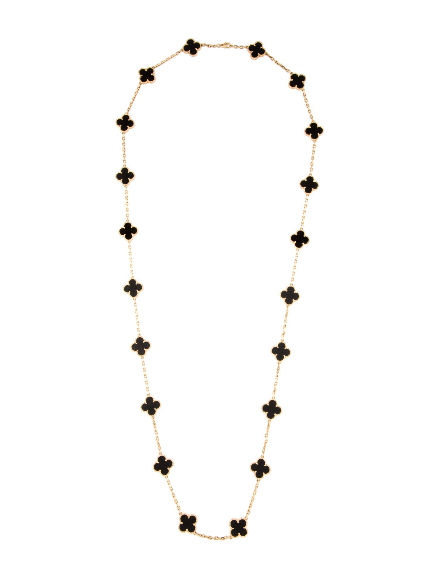 Van Cleef & Arpels Vintage Alhambra 20 Motif Long Necklace