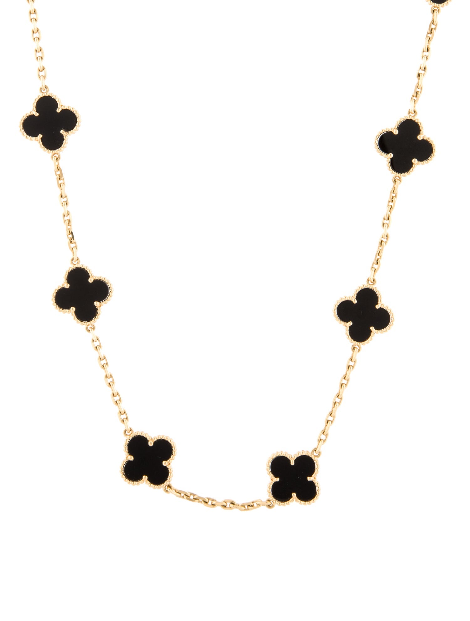 Van Cleef & Arpels Vintage Alhambra 20 Motif Long Necklace