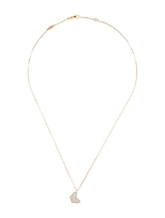 Van Cleef & Arpels Mother of Pearl Sweet Butterflies Pendant Necklace