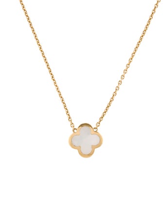 Van Cleef & Arpels Mother of Pearl Pure Alhambra Pendant Necklace