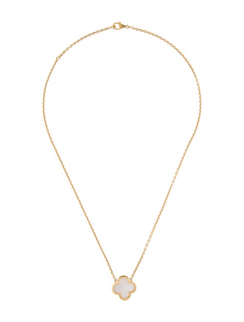 Van Cleef & Arpels Mother of Pearl Pure Alhambra Pendant Necklace