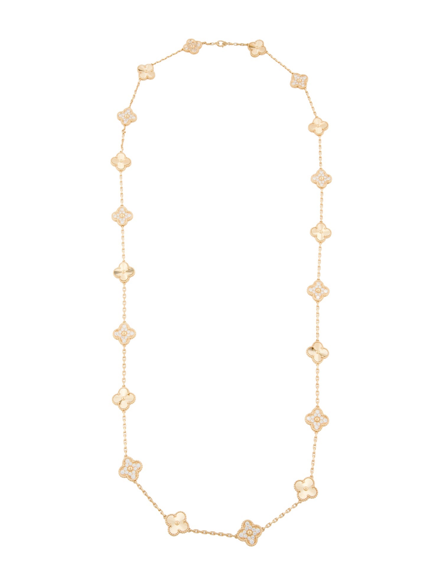 Van Cleef & Arpels Vintage Alhambra Long Necklace, 20 Motifs