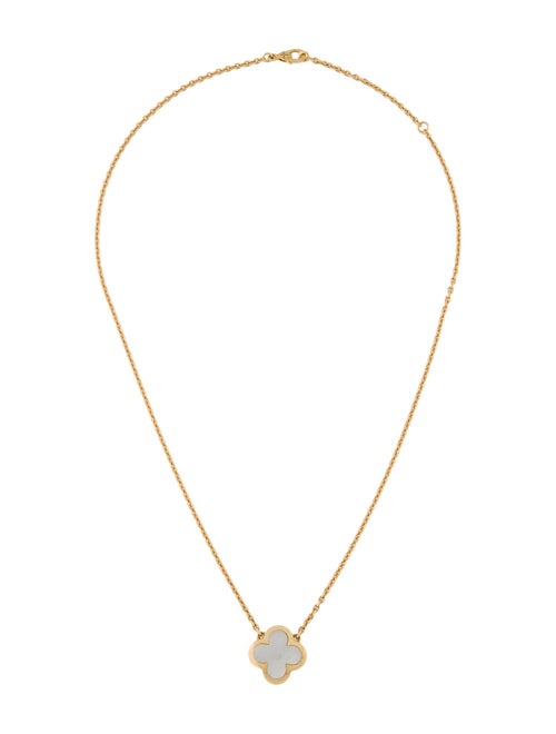 Van Cleef & Arpels Mother Of Pearl Pure Alhambra Pendant Necklace