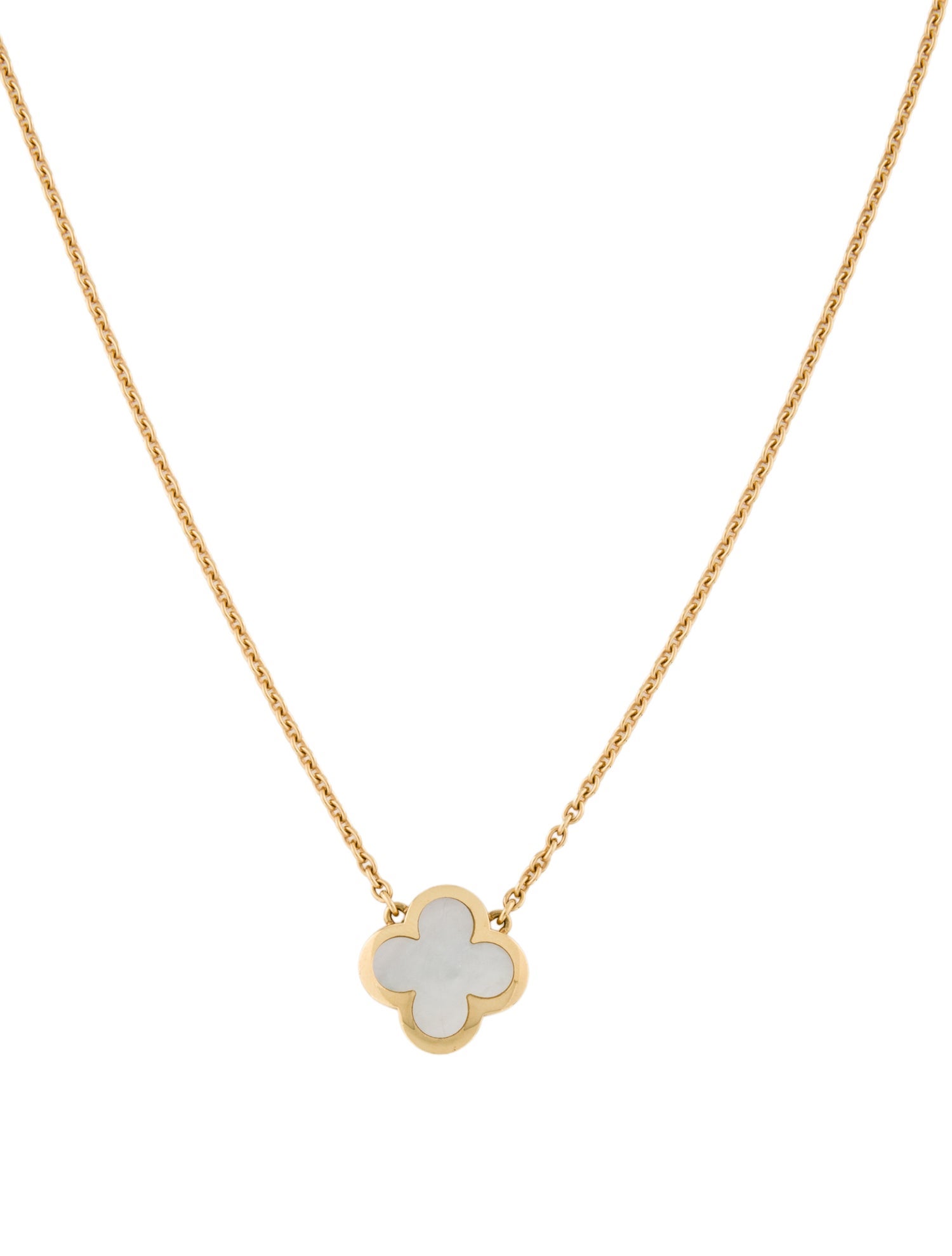 Van Cleef & Arpels Mother Of Pearl Pure Alhambra Pendant Necklace