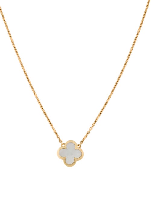 Van Cleef & Arpels Mother Of Pearl Pure Alhambra Pendant Necklace