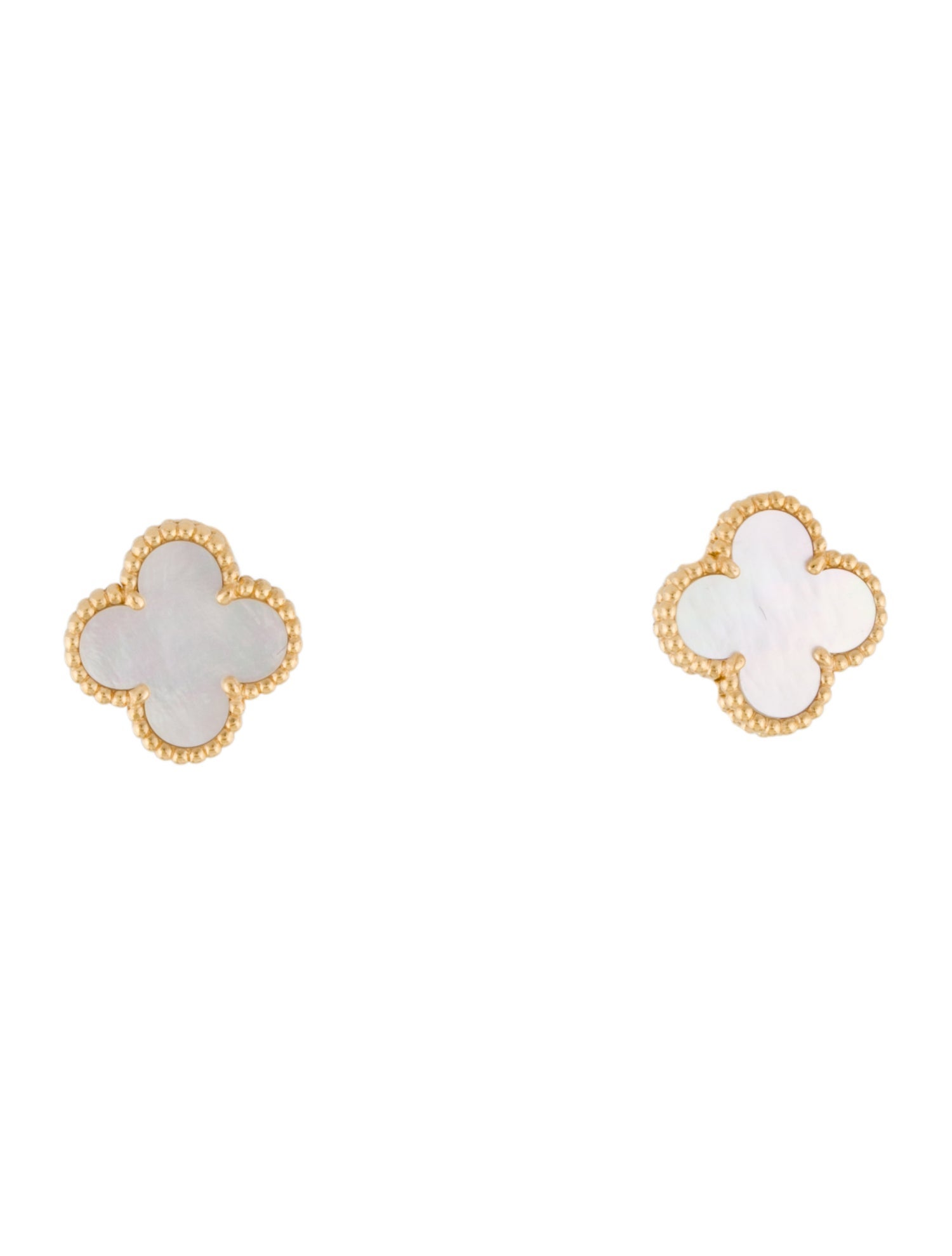 Van Cleef & Arpels Mother of Pearl Vintage Alhambra Earrings