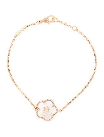 Van Cleef & Arpels Mother of Pearl Plum Blossom Lucky Spring Bracelet