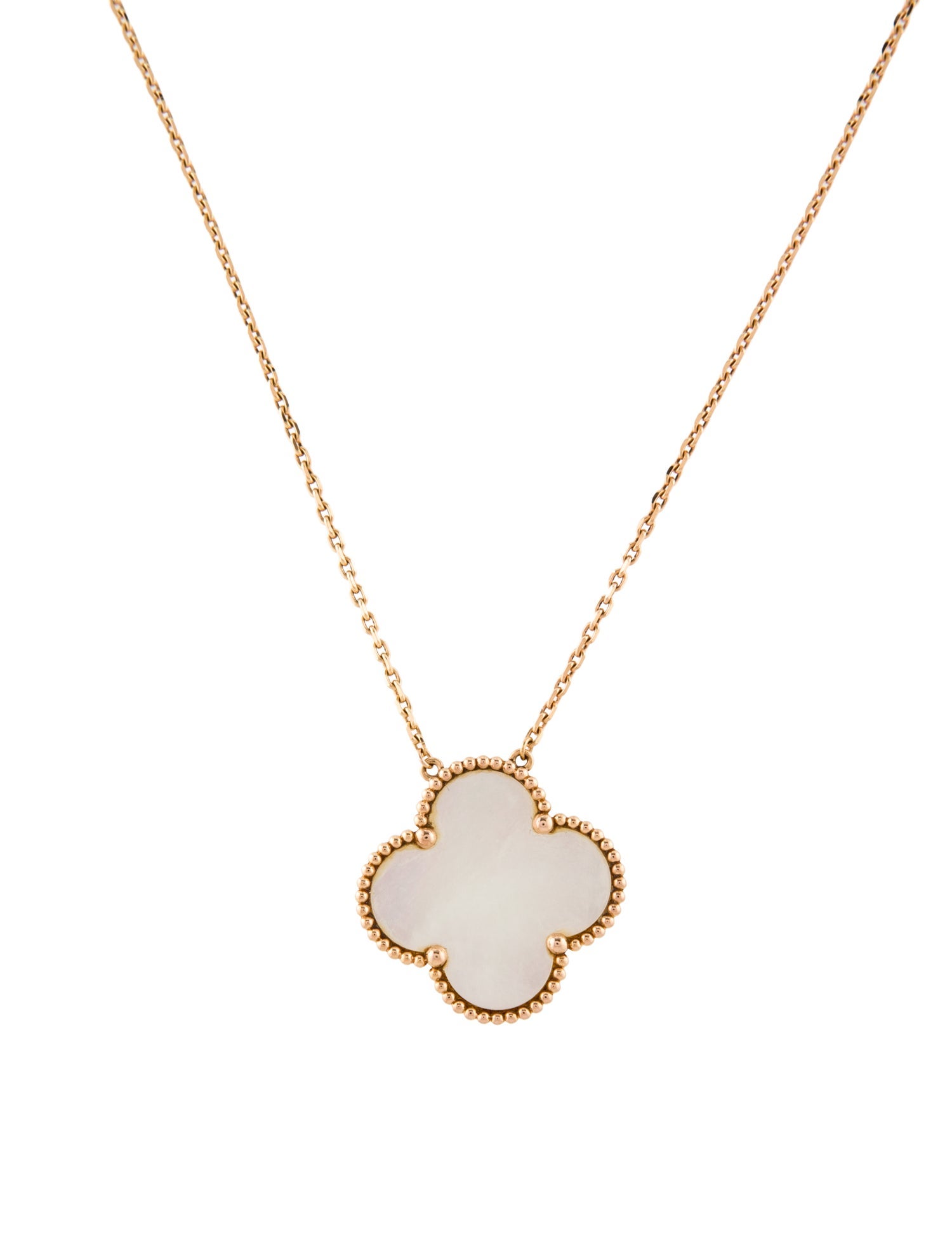 Van Cleef & Arpels Mother of Pearl Magic Alhambra Pendant Necklace