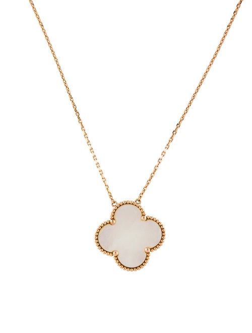 Van Cleef & Arpels Mother of Pearl Magic Alhambra Pendant Necklace