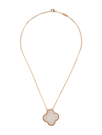 Van Cleef & Arpels Mother of Pearl Magic Alhambra Pendant Necklace