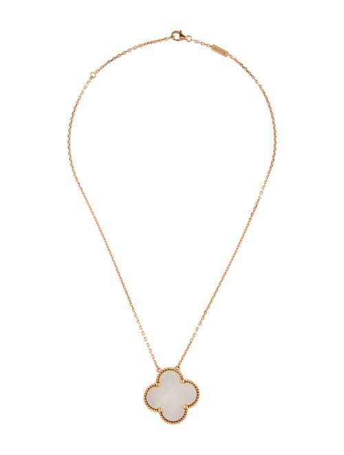 Van Cleef & Arpels Mother of Pearl Magic Alhambra Pendant Necklace