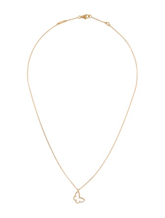 Van Cleef & Arpels Mother Of Pearl Sweet Butterflies Pendant Necklace