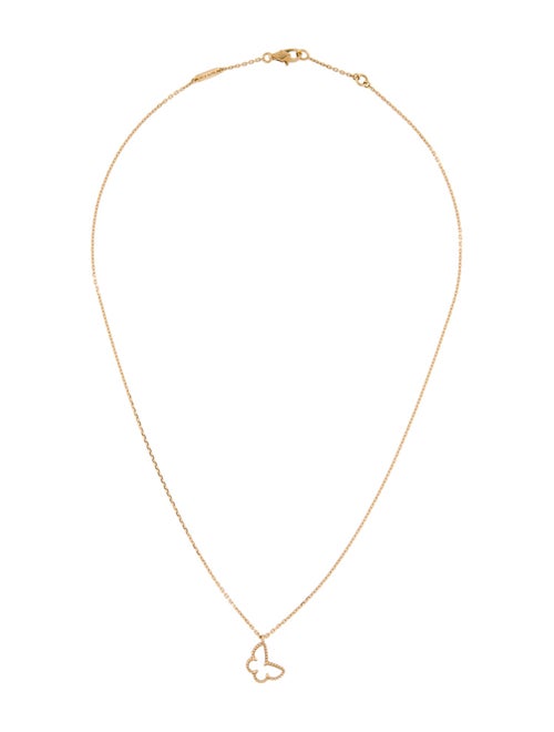 Van Cleef & Arpels Mother Of Pearl Sweet Butterflies Pendant Necklace
