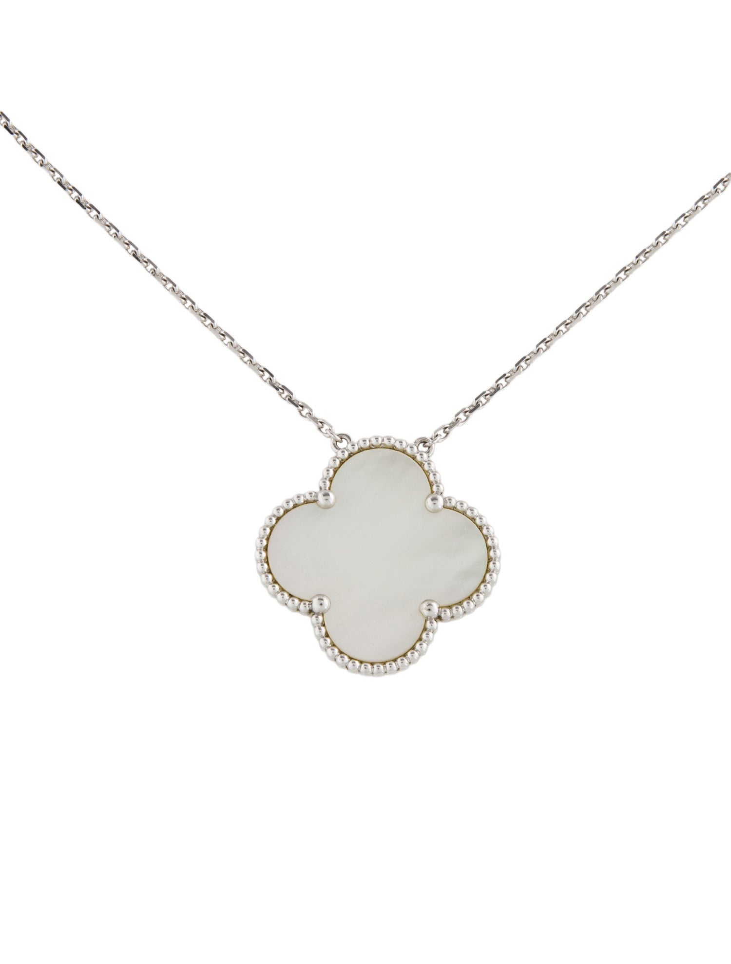 Van Cleef & Arpels Mother Of Pearl Magic Alhambra Pendant Necklace