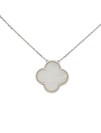 Van Cleef & Arpels Mother Of Pearl Magic Alhambra Pendant Necklace