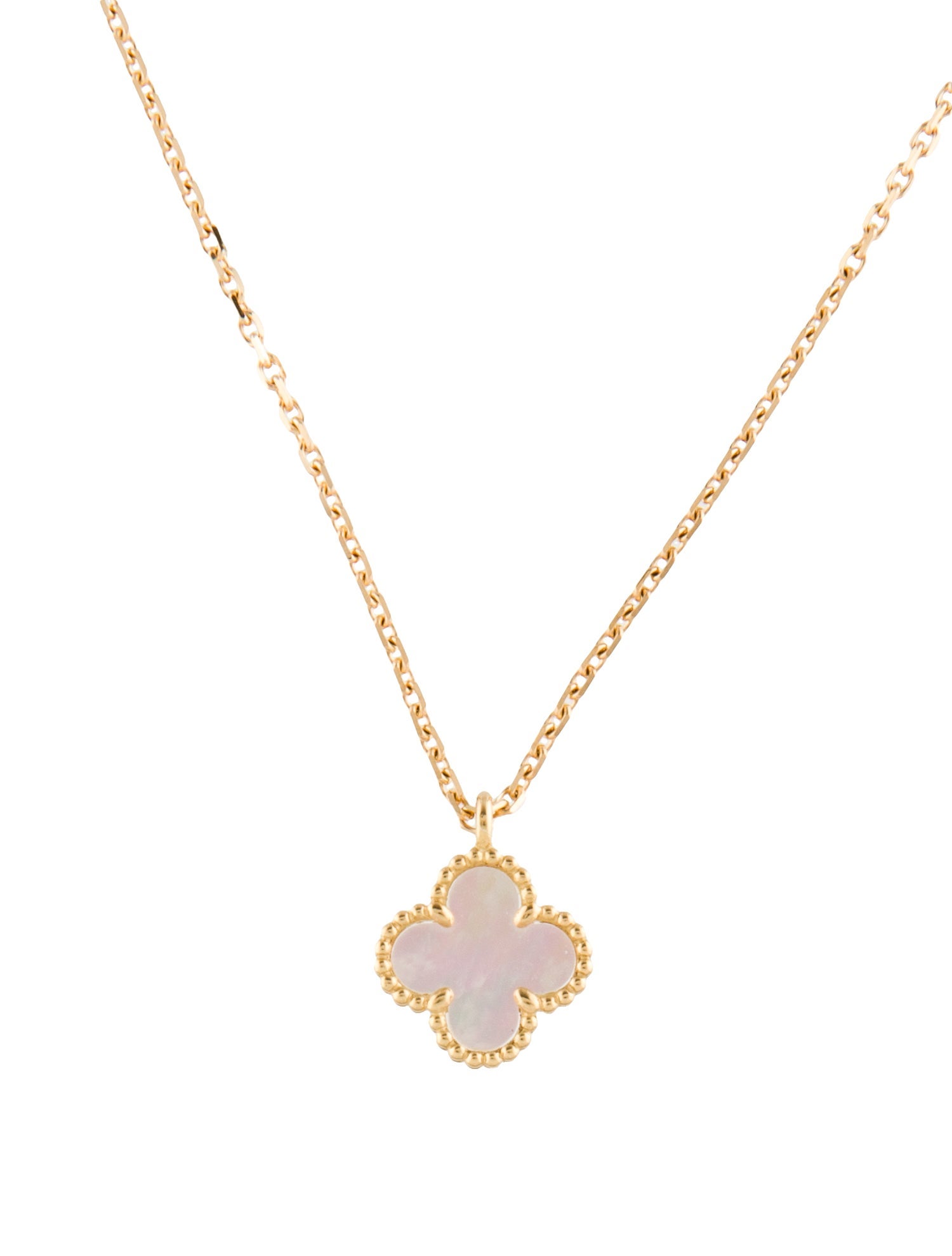 Van Cleef & Arpels Mother of Pearl Sweet Alhambra Pendant Necklace