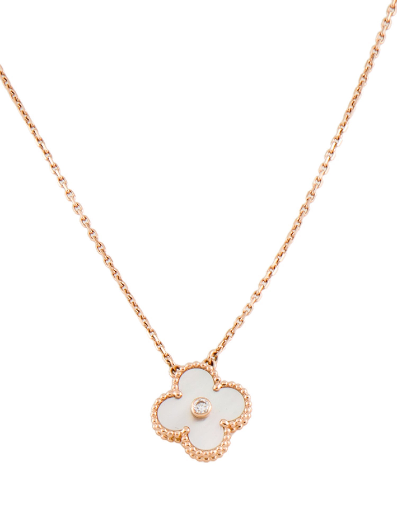 Van Cleef & Arpels Mother of Pearl Limited Edition 2012 Vintage Alhambra Holiday Necklace