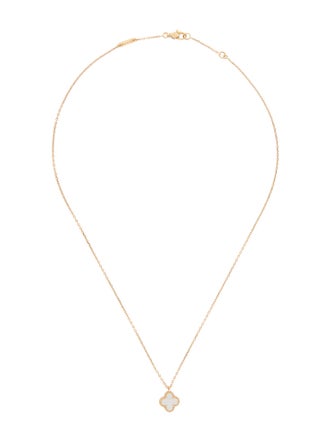 Van Cleef & Arpels Mother of Pearl Sweet Alhambra Pendant Necklace
