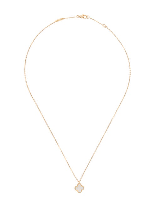 Van Cleef & Arpels Mother of Pearl Sweet Alhambra Pendant Necklace