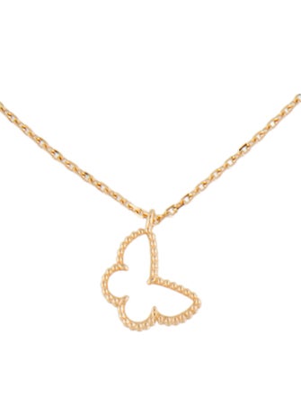 Van Cleef & Arpels Mother Of Pearl Sweet Butterflies Pendant Necklace