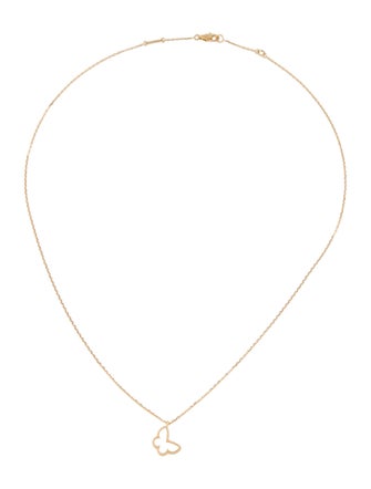 Van Cleef & Arpels Mother Of Pearl Sweet Butterflies Pendant Necklace