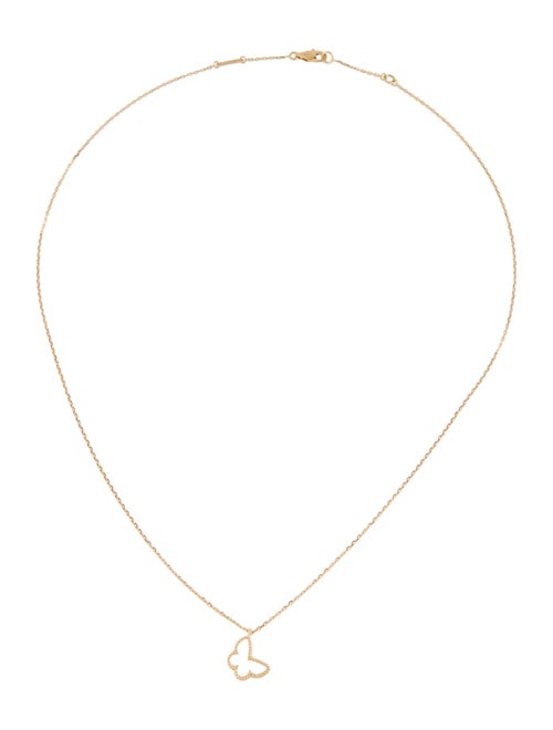 Van Cleef & Arpels Mother Of Pearl Sweet Butterflies Pendant Necklace