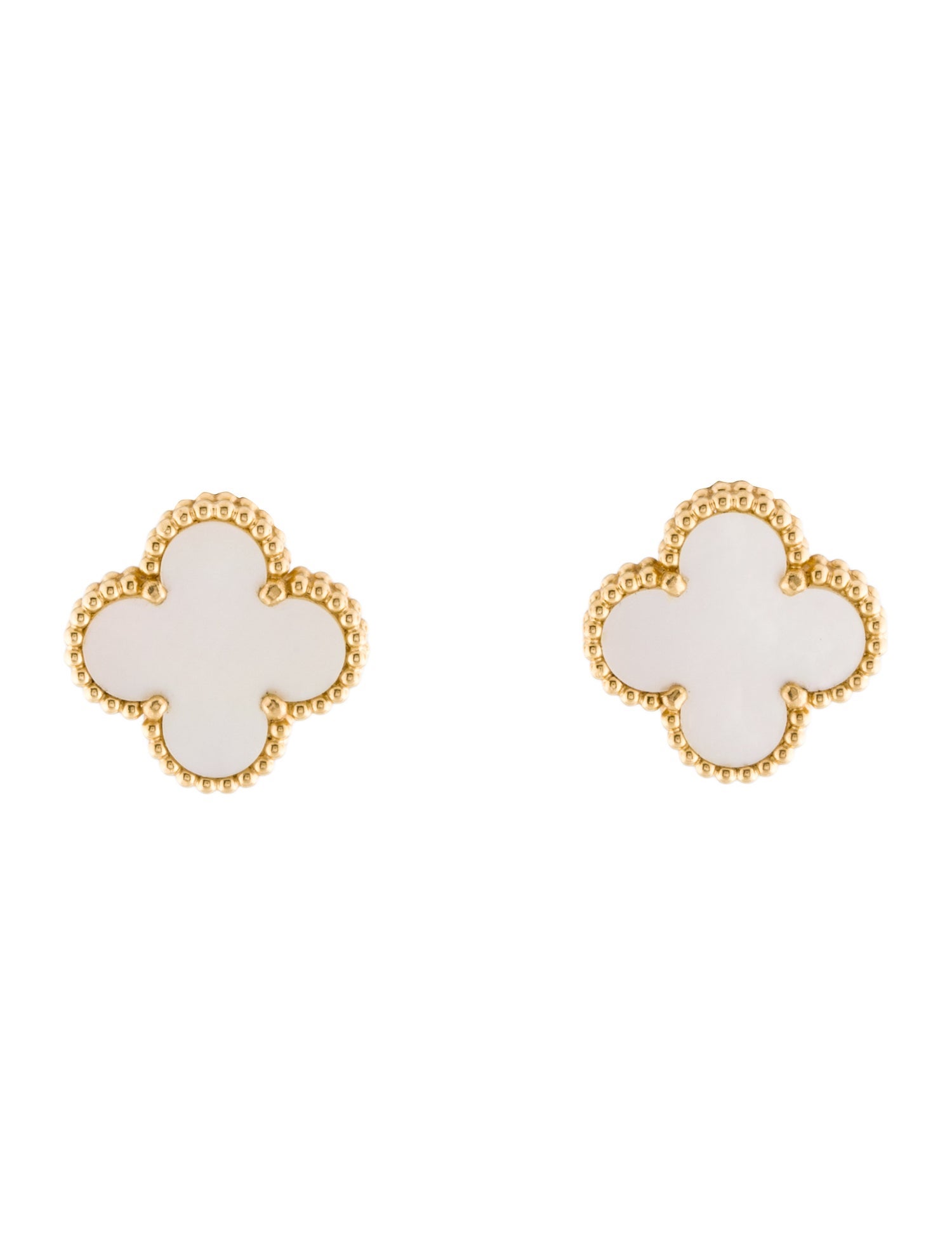 Van Cleef & Arpels Mother of Pearl Vintage Alhambra Earrings